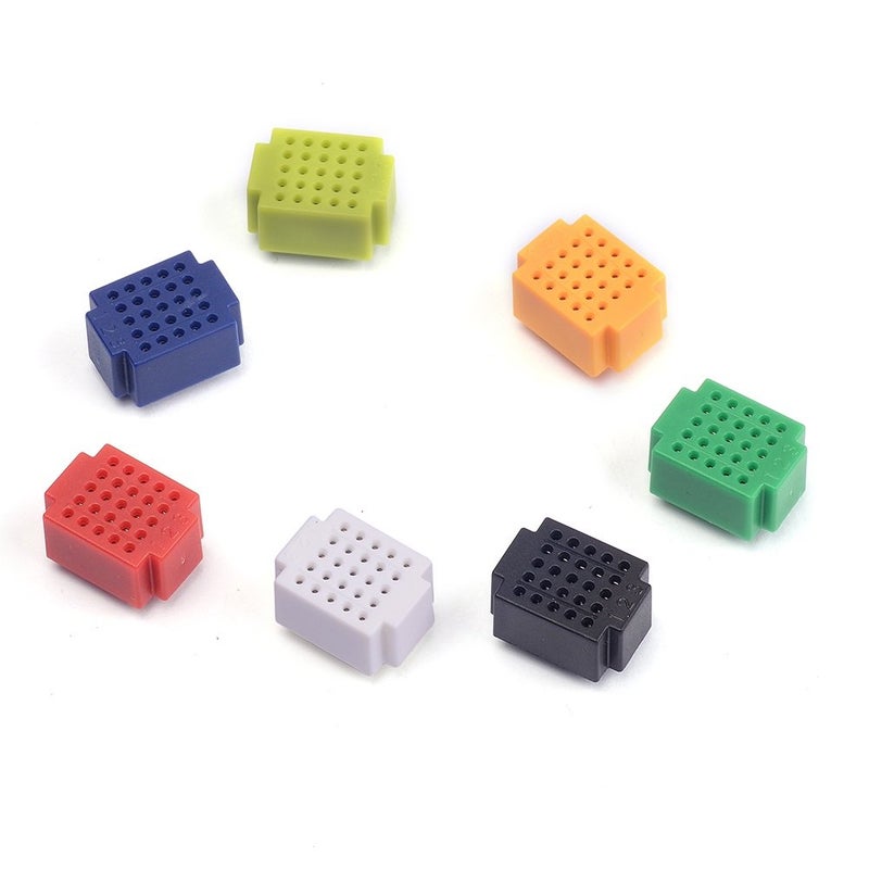 Cylewet 25 Tie Points Mini Solderless Bread Board PCB Circuit Board for Arduino 2 x 1.5cm (Pack of 7) CYT1029 - Image 1